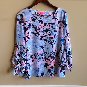Lilly Pulitzer EUC Langston Blouse: ‘Amore Please’
